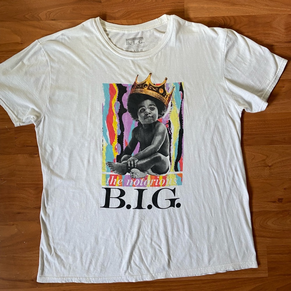 Vintage The Notorious B.I.G. Biggy Rap T-Shirt Short Sleeve in Size XL